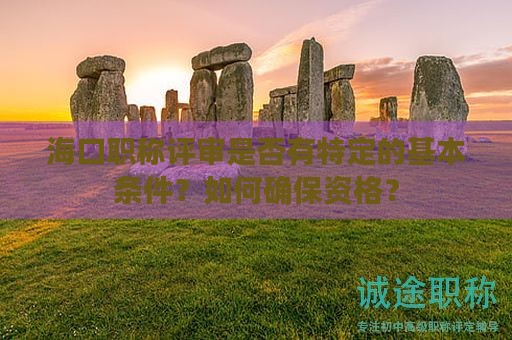 海口職稱評審是否有特定的基本條件？如何確保資格？
