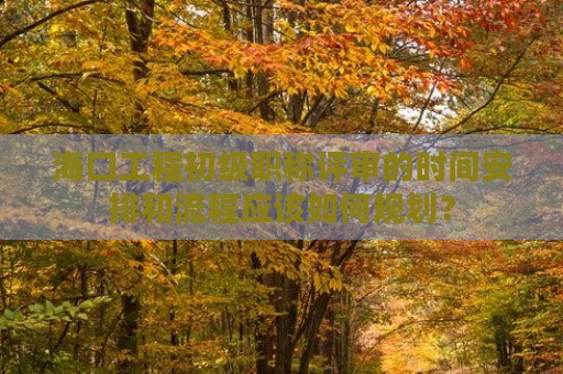 ?？诠こ坛跫?jí)職稱評(píng)審的時(shí)間安排和流程應(yīng)該如何規(guī)劃？