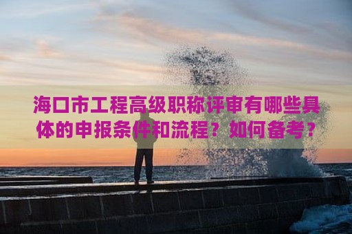 ?？谑泄こ谈呒壜毞Q評審有哪些具體的申報條件和流程？如何備考？