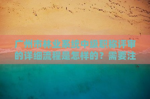 廣州市林業(yè)系統(tǒng)中級職稱評審的詳細(xì)流程是怎樣的？需要注意什么？