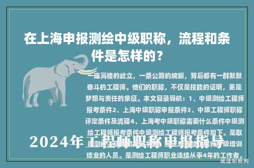 在上海申報(bào)測(cè)繪中級(jí)職稱，流程和條件是怎樣的？