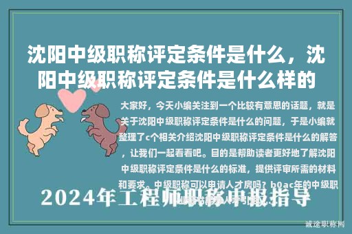 沈陽(yáng)中級(jí)職稱(chēng)評(píng)定條件是什么，沈陽(yáng)中級(jí)職稱(chēng)評(píng)定條件是什么樣的