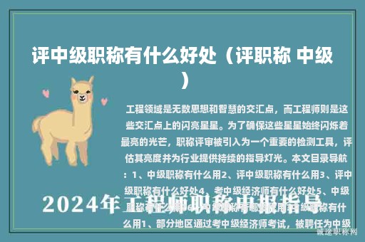 評中級職稱有什么好處（評職稱 中級）