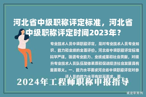 河北省中級(jí)職稱評(píng)定標(biāo)準(zhǔn)，河北省中級(jí)職稱評(píng)定時(shí)間2023年？