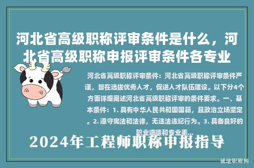 河北省高級(jí)職稱評(píng)審條件是什么，河北省高級(jí)職稱申報(bào)評(píng)審條件各專業(yè)對(duì)應(yīng)獎(jiǎng)勵(lì)項(xiàng)目表？