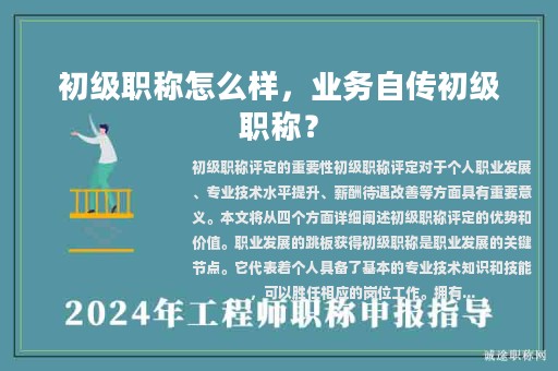 初級(jí)職稱怎么樣，業(yè)務(wù)自傳初級(jí)職稱？
