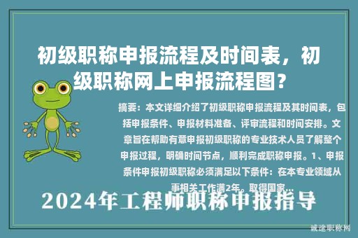 初級職稱申報(bào)流程及時(shí)間表，初級職稱網(wǎng)上申報(bào)流程圖？