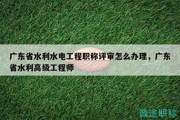 廣東省水利水電工程職稱評(píng)審怎么辦理（步驟就那些）