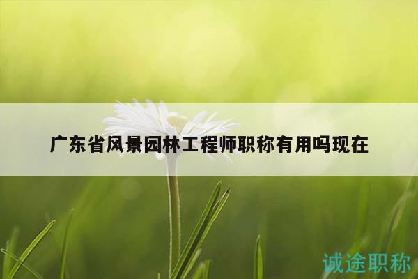 廣東省風(fēng)景園林工程師職稱(chēng)有用嗎現(xiàn)在