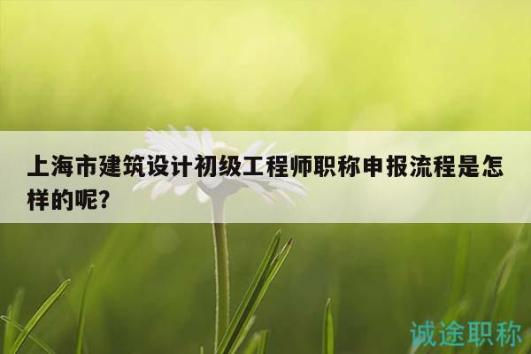 上海市建筑設(shè)計(jì)初級(jí)工程師職稱申報(bào)流程是怎樣的呢？