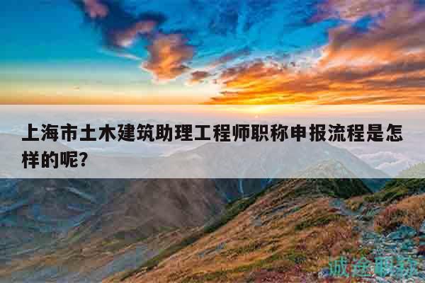 上海市土木建筑助理工程師職稱申報流程是怎樣的呢？