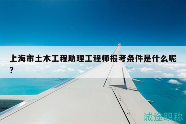 上海市土木工程助理工程師報(bào)考條件是什么呢？
