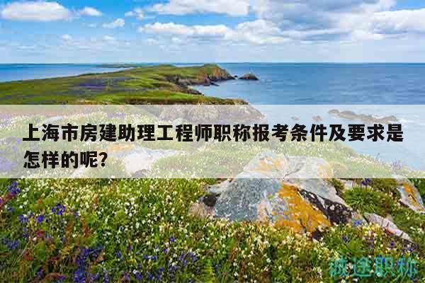 上海市房建助理工程師職稱報(bào)考條件及要求是怎樣的呢？