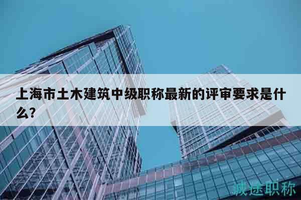 上海市土木建筑中級(jí)職稱最新的評(píng)審要求是什么？