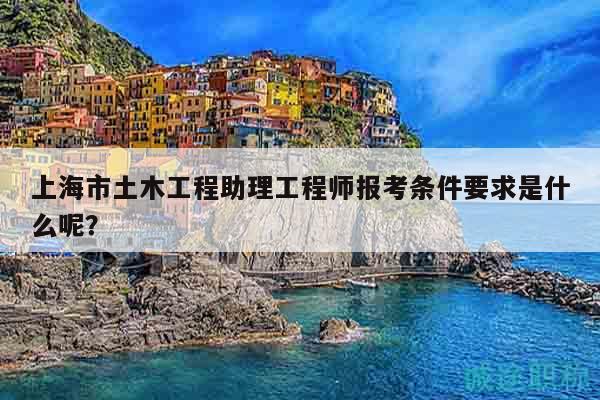 上海市土木工程助理工程師報考條件要求是什么呢？
