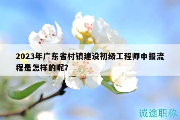 2023年廣東省村鎮(zhèn)建設初級工程師申報流程是怎樣的呢？