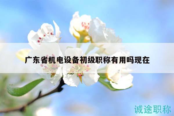 廣東省機(jī)電設(shè)備初級職稱有用嗎現(xiàn)在