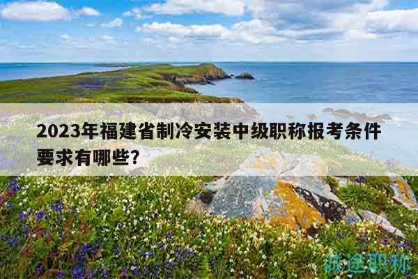 2023年福建省制冷安裝中級(jí)職稱(chēng)報(bào)考條件要求有哪些？