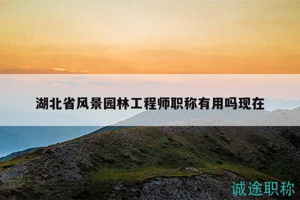 湖北省風景園林工程師職稱有用嗎現(xiàn)在