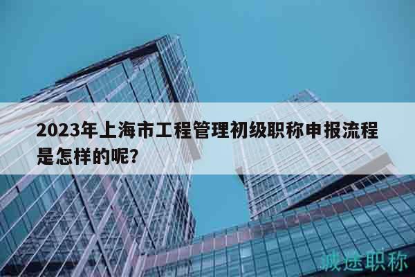 2023年上海市工程管理初級職稱申報流程是怎樣的呢？