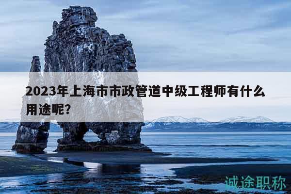 2023年上海市市政管道中級工程師有什么用途呢？