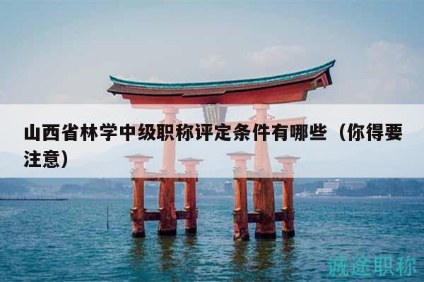 山西省林學(xué)中級(jí)職稱評(píng)定條件有哪些（你得要注意）