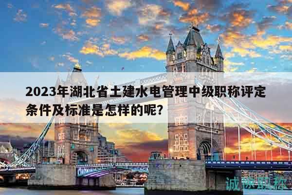 2023年湖北省土建水電管理中級(jí)職稱評(píng)定條件及標(biāo)準(zhǔn)是怎樣的呢？