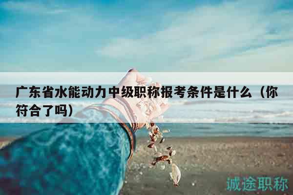 廣東省水能動(dòng)力中級(jí)職稱(chēng)報(bào)考條件是什么（你符合了嗎）