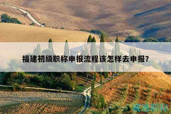 福建初級職稱申報流程該怎樣去申報？