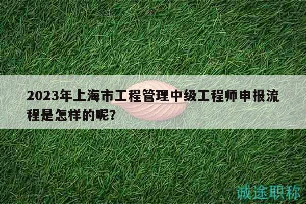 2023年上海市工程管理中級工程師申報流程是怎樣的呢？