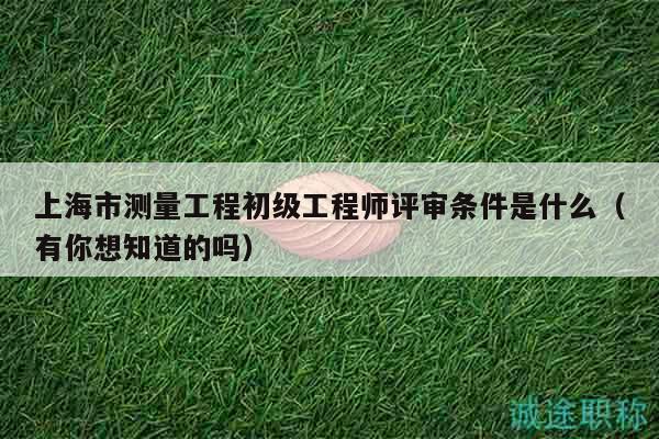 上海市測量工程初級工程師評審條件是什么（有你想知道的嗎）