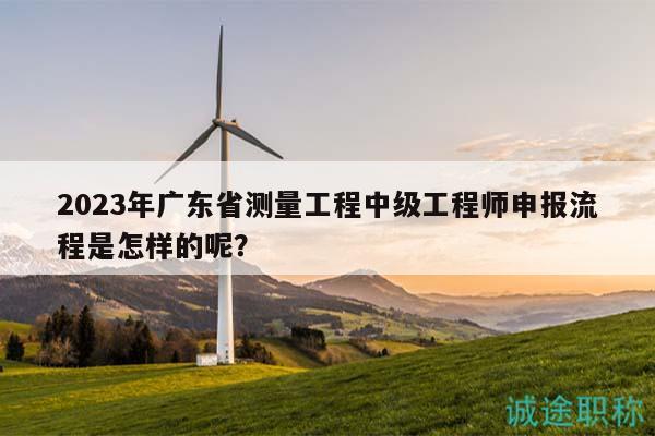 2023年廣東省測量工程中級工程師申報(bào)流程是怎樣的呢？