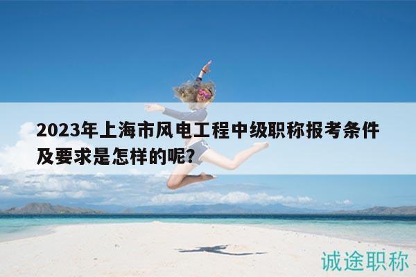 2023年上海市風(fēng)電工程中級(jí)職稱(chēng)報(bào)考條件及要求是怎樣的呢？