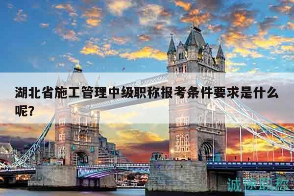 湖北省施工管理中級職稱報考條件要求是什么呢？