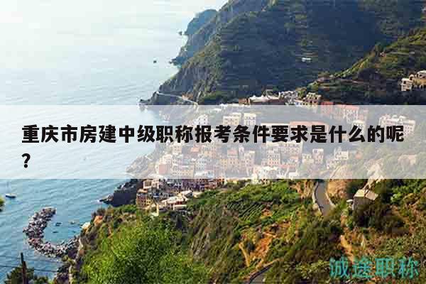 重慶市房建中級職稱報考條件要求是什么的呢？