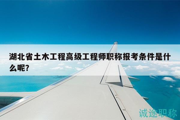 湖北省土木工程高級(jí)工程師職稱報(bào)考條件是什么呢？
