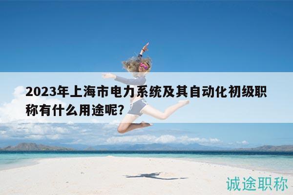 2023年上海市電力系統(tǒng)及其自動化初級職稱有什么用途呢？