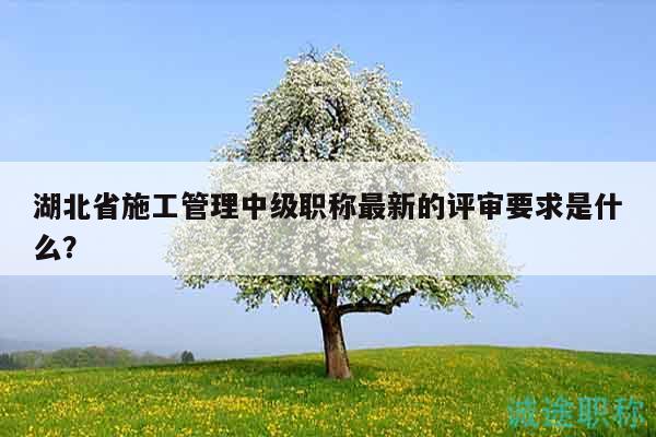 湖北省施工管理中級職稱最新的評審要求是什么？