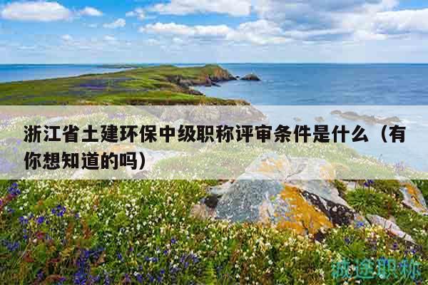 浙江省土建環(huán)保中級職稱評審條件是什么（有你想知道的嗎）
