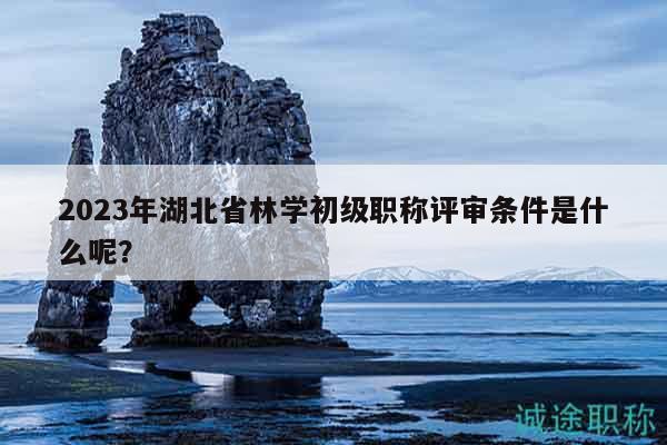 2023年湖北省林學初級職稱評審條件是什么呢？