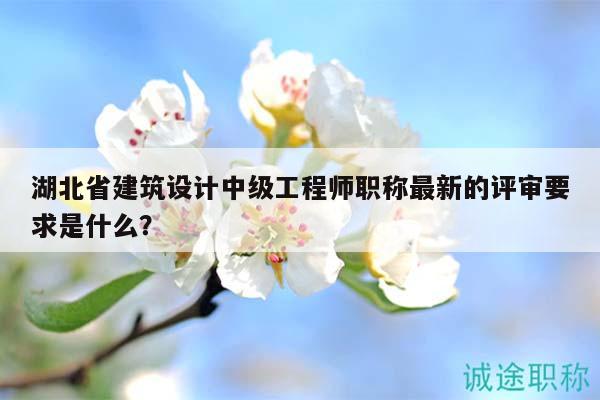 湖北省建筑設(shè)計(jì)中級(jí)工程師職稱最新的評(píng)審要求是什么？