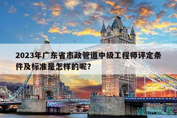 2023年廣東省市政管道中級(jí)工程師評(píng)定條件及標(biāo)準(zhǔn)是怎樣的呢？