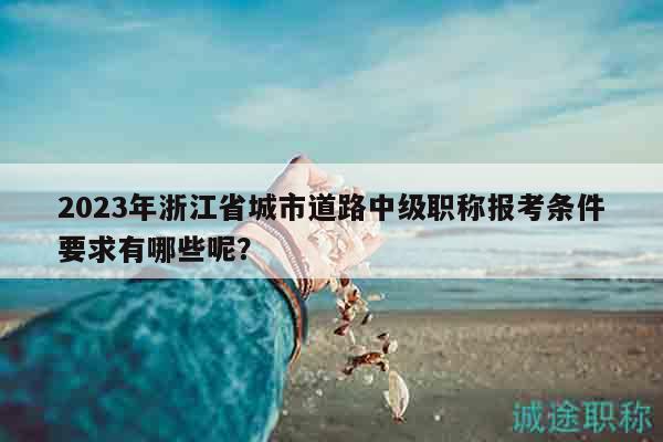 2023年浙江省城市道路中級(jí)職稱報(bào)考條件要求有哪些呢？