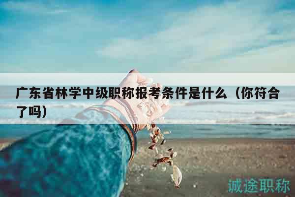 廣東省林學中級職稱報考條件是什么（你符合了嗎）