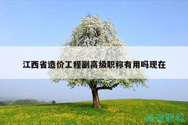 江西省造價(jià)工程副高級(jí)職稱有用嗎現(xiàn)在
