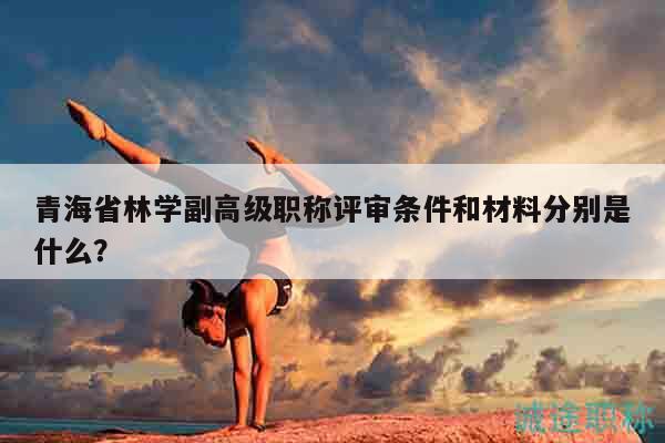 青海省林學(xué)副高級(jí)職稱評(píng)審條件和材料分別是什么？