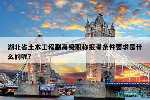 湖北省土木工程副高級(jí)職稱報(bào)考條件要求是什么的呢？