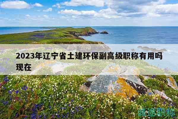 2023年遼寧省土建環(huán)保副高級(jí)職稱(chēng)有用嗎現(xiàn)在