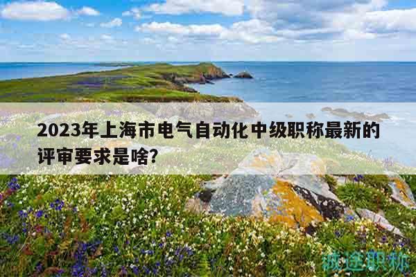 2023年上海市電氣自動化中級職稱最新的評審要求是啥？