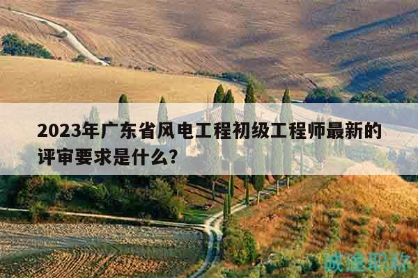 2023年廣東省風(fēng)電工程初級(jí)工程師最新的評(píng)審要求是什么？